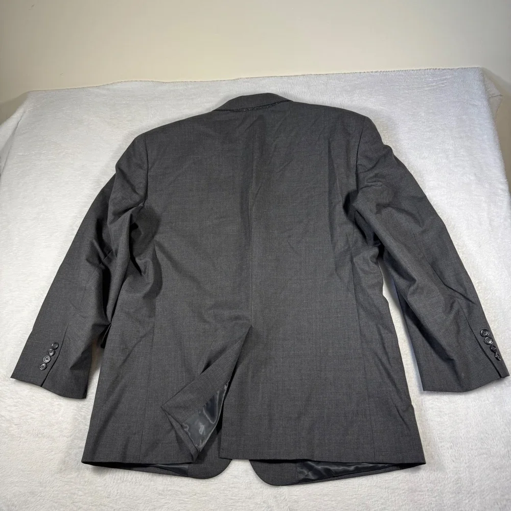 Jos A Bank Suit Blazer Mens 46R Gray   100% Wool 2-Button Single Vent Sport Coat